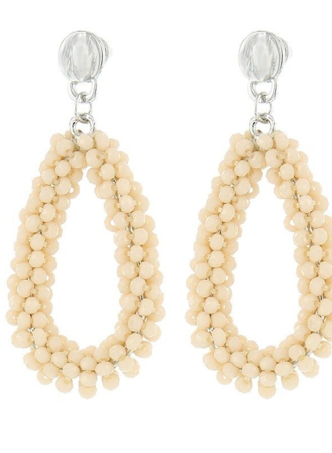 Oorbellen Oval Lichtbeige