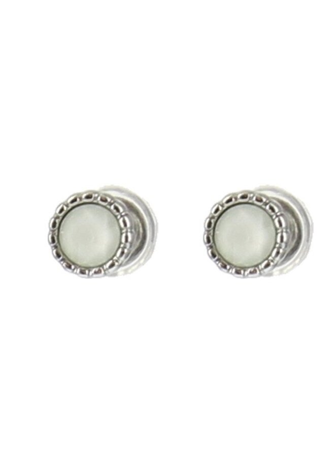 Oorknopjes - Wit/Zilver