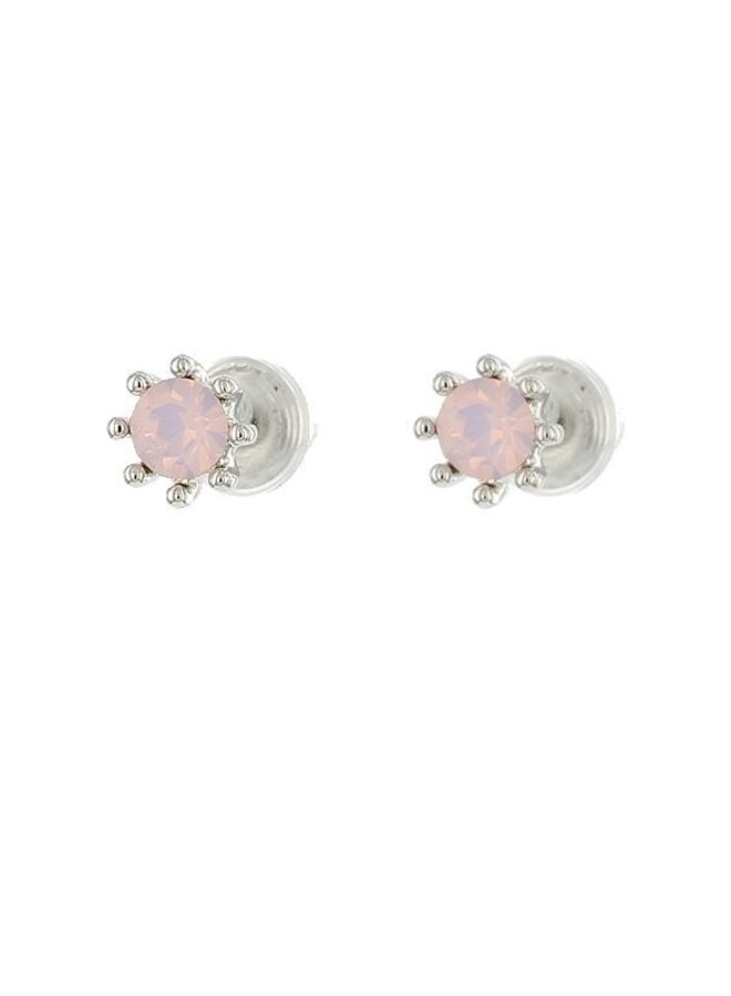 Oorknopjes - Roze/Zilver