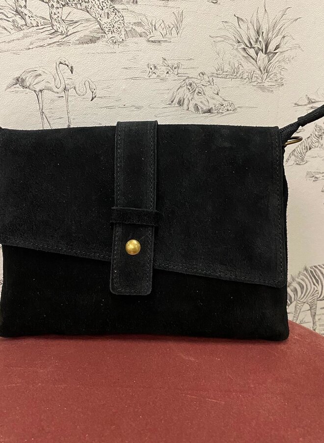 Tas Kyra Suede Zwart