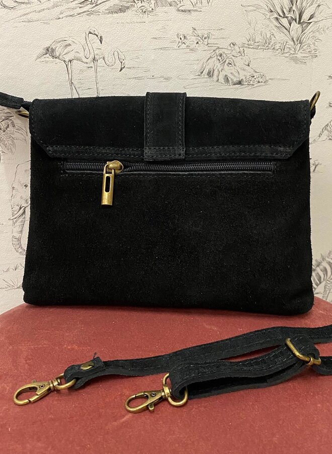 Tas Kyra Suede Zwart
