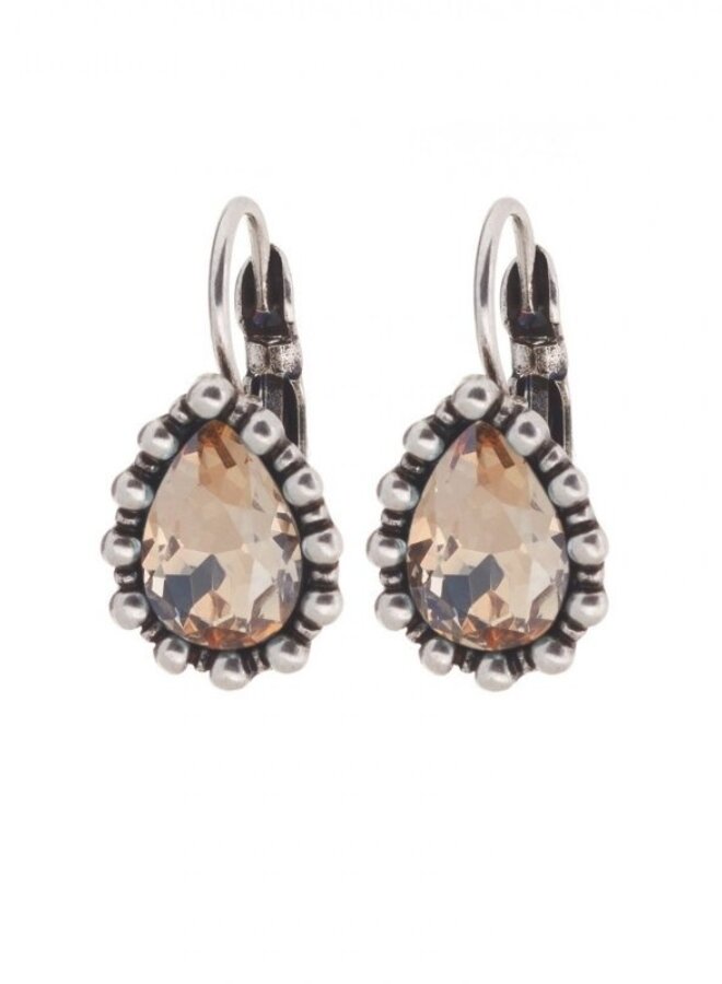 Oorbellen Amber-Silk/Zilver