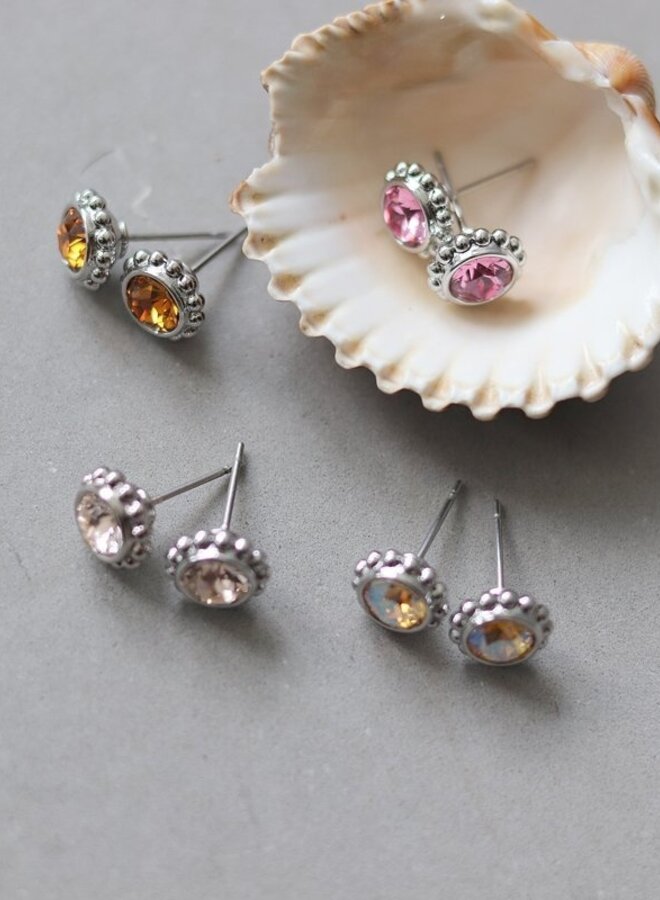 Oorknopjes Zilver Swarovski 81213 (48 kleuren)