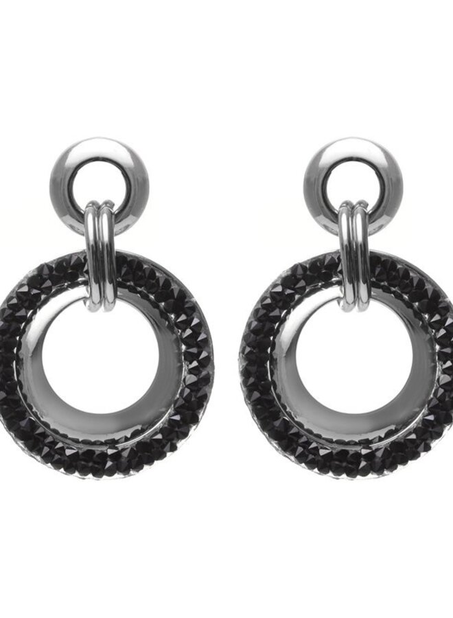 Oorbellen Luxury  Zwart/Zilver