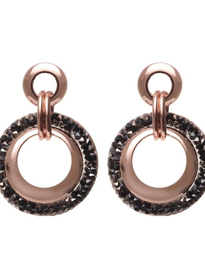 Oorbellen Luxury  Zwart/Rose