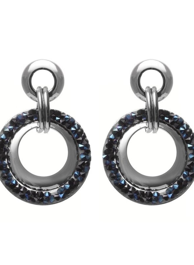 Oorbellen Luxury  Blauw/Zilver