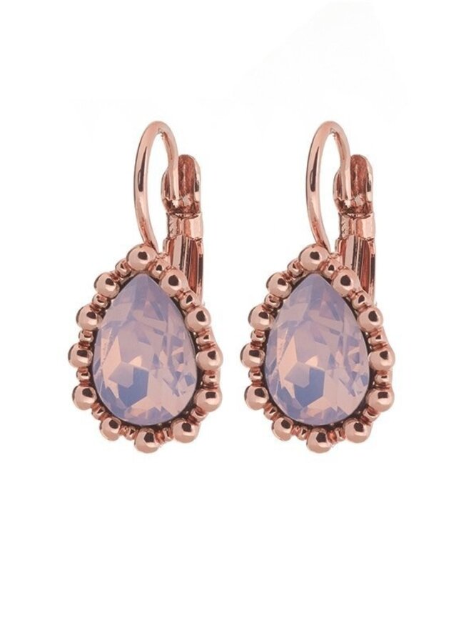 Oorbellen Amber Rose Opal/Rose