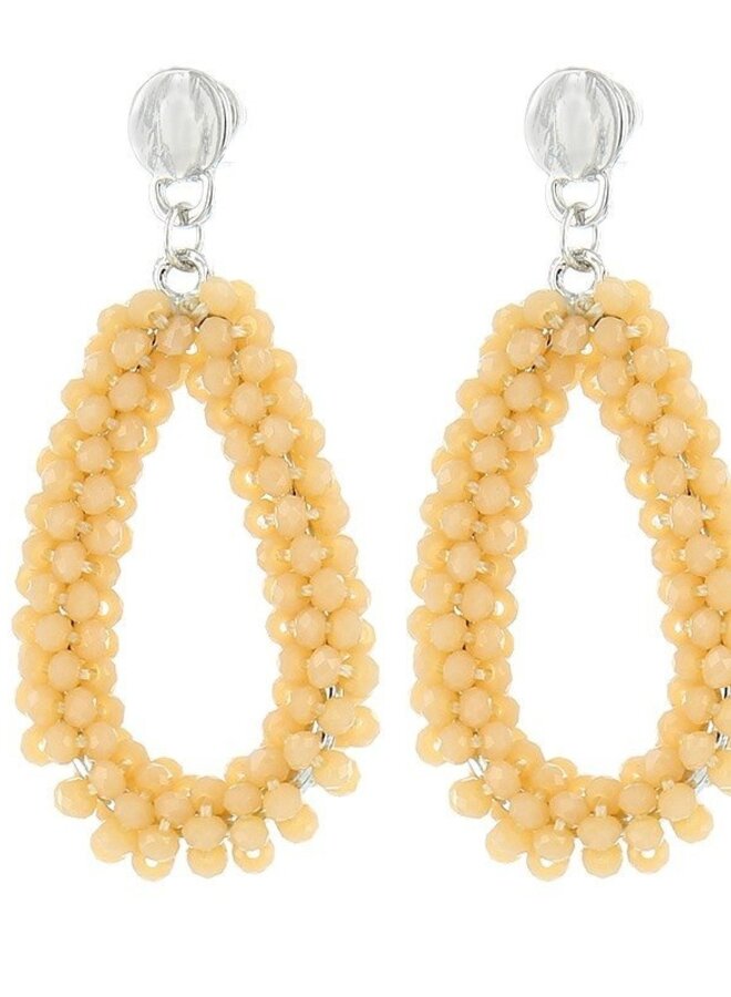 Oorbellen Oval Peach