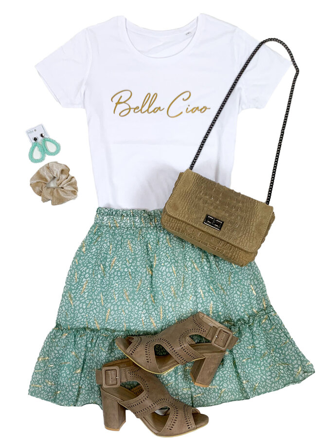 Rokje Madelief Mintgroen/Goud