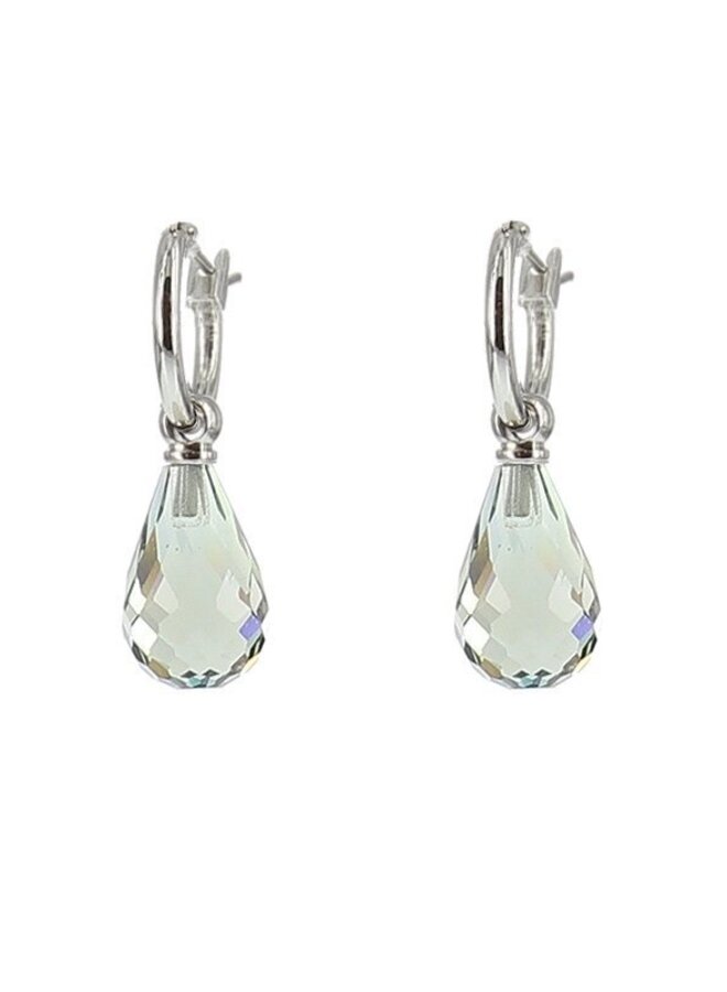 Oorbellen 80314- Black Diamond/Zilver