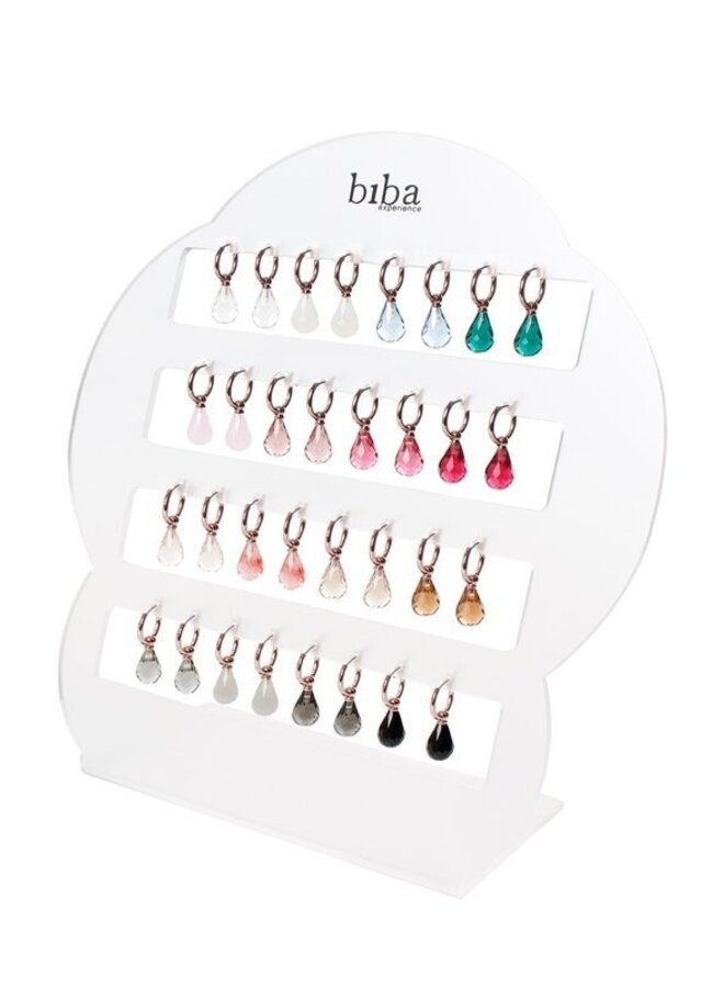 Oorbellen 80316- Framboos/Rose