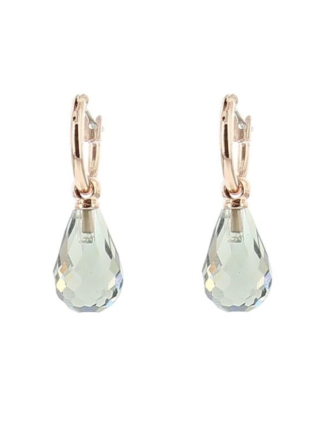 Oorbellen 80316- Black Diamond/Rose