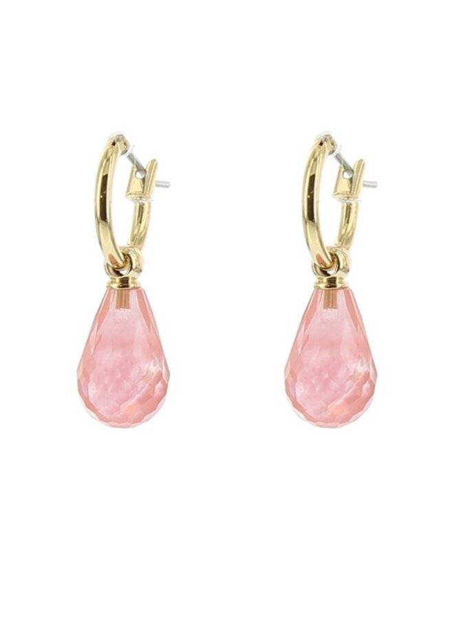 Oorbellen 80315-  Roze/Goud