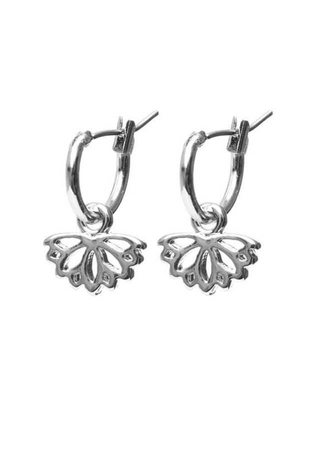 Oorringen Lotus Zilver