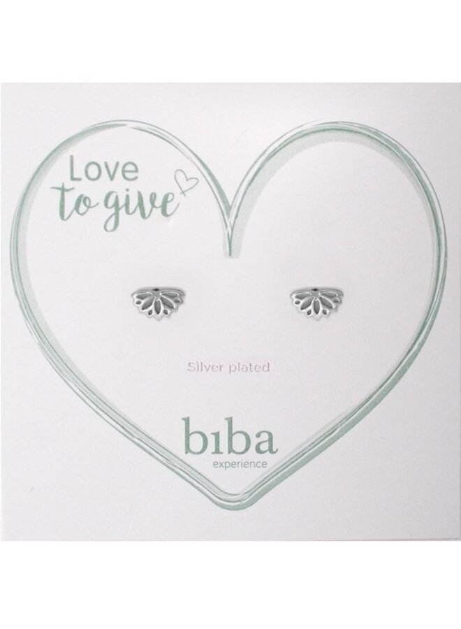 OorKnopjes Lotus Zilver