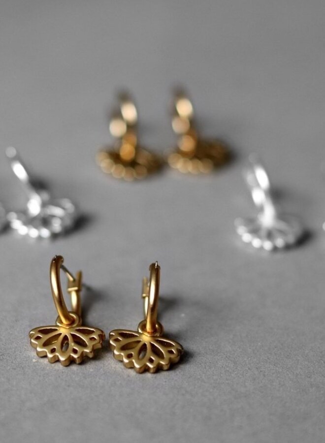 Oorknopjes Lotus Zilver