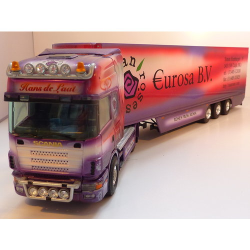 Tekno Tekno Scania R144L-530 Topline met koeloplegger Hans de Laat Eurosa Tekno Tekno Scania R144L-530 Topline met koeloplegger Hans de Laat Eurosa