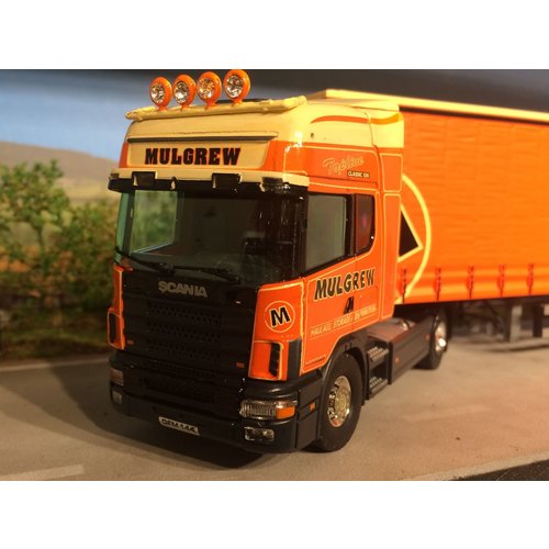 Tekno Tekno Scania 4-serie met schuifzeilen oplegger Mulgrew UK Tekno Tekno Scania 4-serie met schuifzeilen oplegger Mulgrew UK