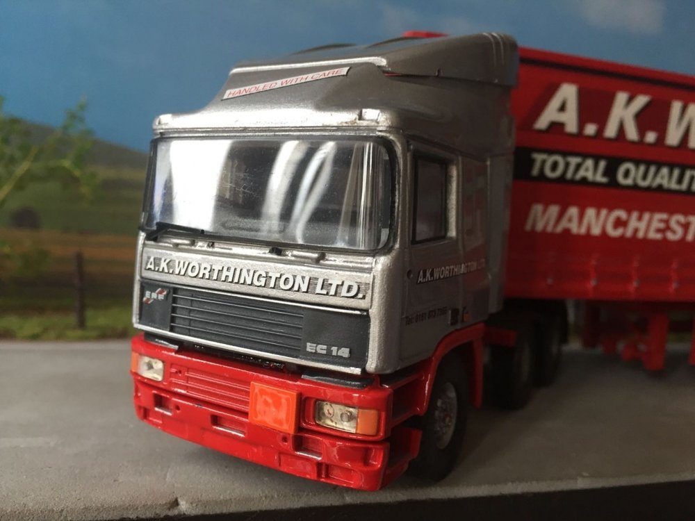 Tekno Tekno ERF EC14 with curtain sided trailer A.K. Worthington