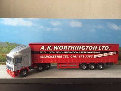 Tekno Tekno ERF EC14 with curtain sided trailer A.K. Worthington