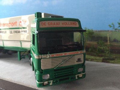 Tekno Tekno Volvo F10 with curtain side trailer de Graaf