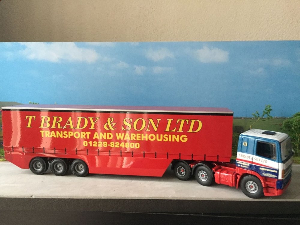 Tekno Tekno DAF 85 6x2 with closed trailer T. Brady & Son