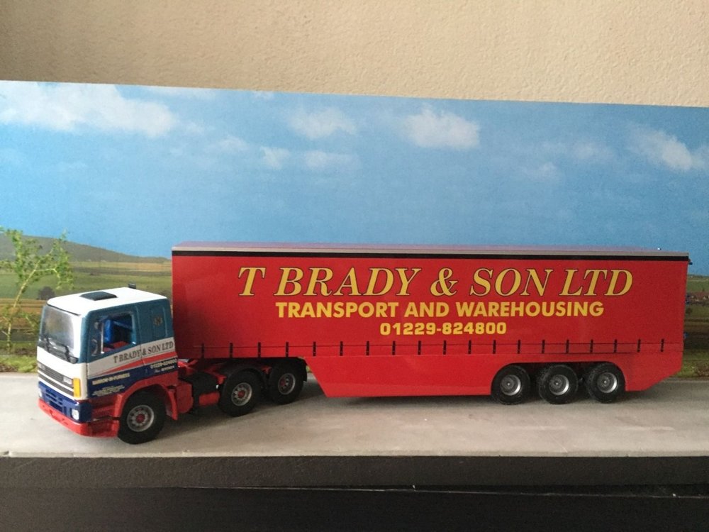 Tekno Tekno DAF 85 6x2 with closed trailer T. Brady & Son