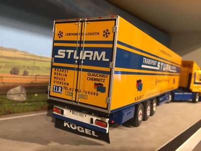 Tekno Tekno Scania 113M - 380 streamliner with refrigerated trailer Sturm