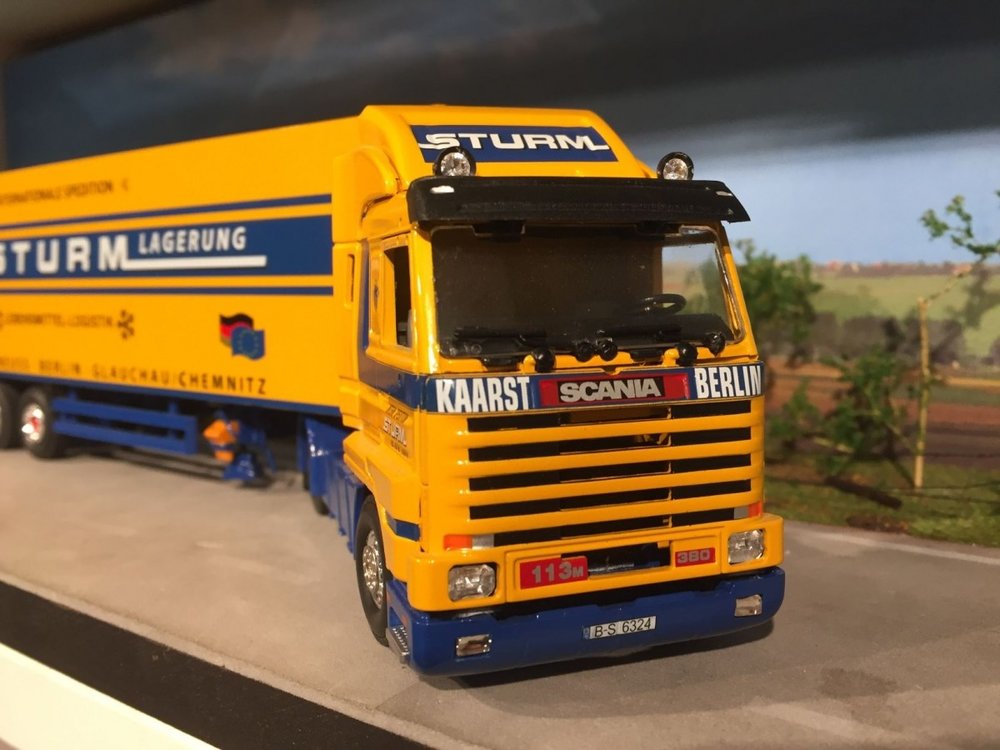 Tekno Tekno Scania 113M - 380 streamliner with refrigerated trailer Sturm