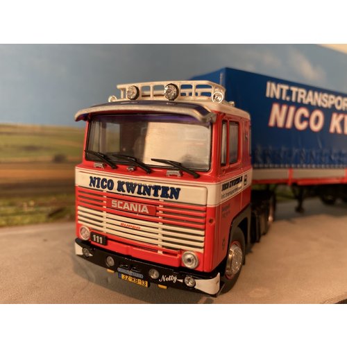 Tekno Tekno Scania 1-serie met Klassieke huifoplegger Nico Kwinten Tekno Tekno Scania 1-serie met Klassieke huifoplegger Nico Kwinten