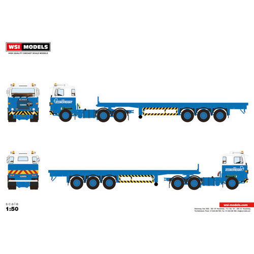WSI WSI Scania 1 series 6x4 flat bed trailer - 3 axle Econofreight