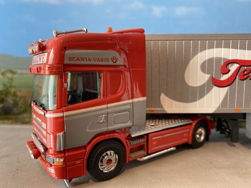 Tekno Tekno Scania 164G Topline met cargo floor oplegger Paauwe