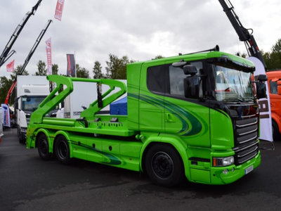 Tekno Tekno Scania R-serie laag dak met Laxo afzetysteem Miljo Trans