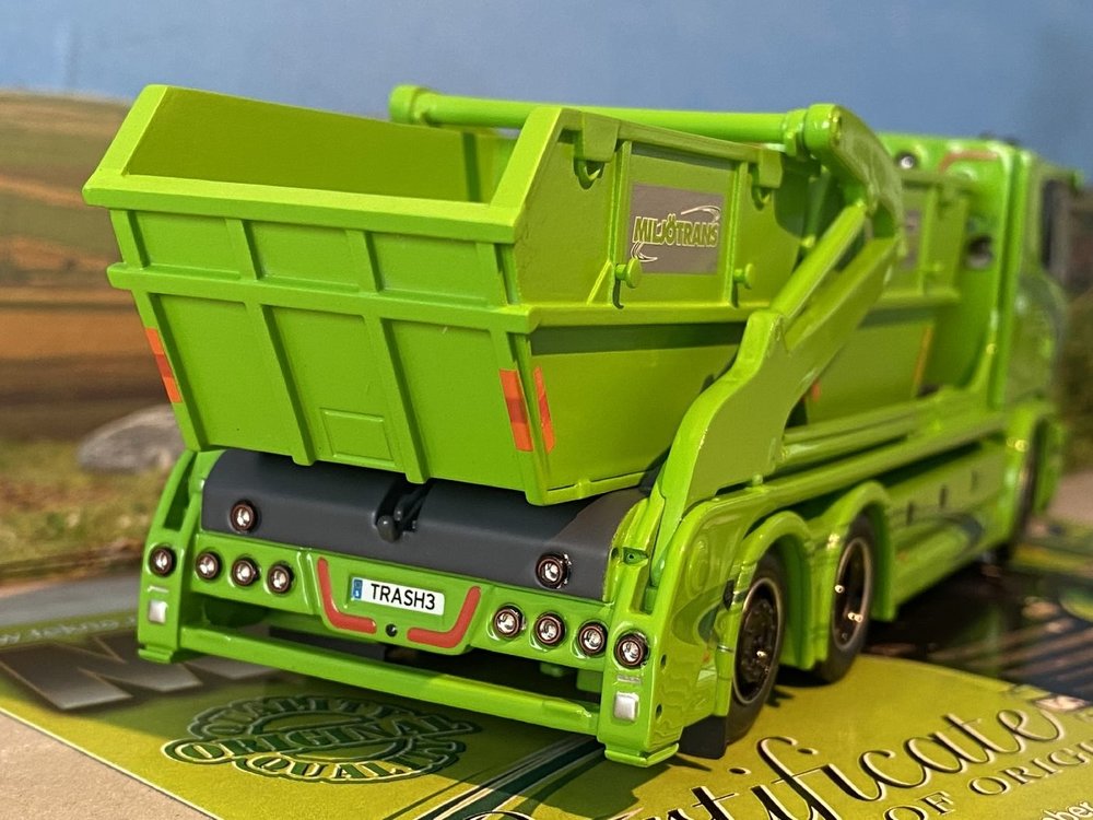 Tekno Tekno Scania R-serie laag dak met Laxo afzetysteem Miljo Trans