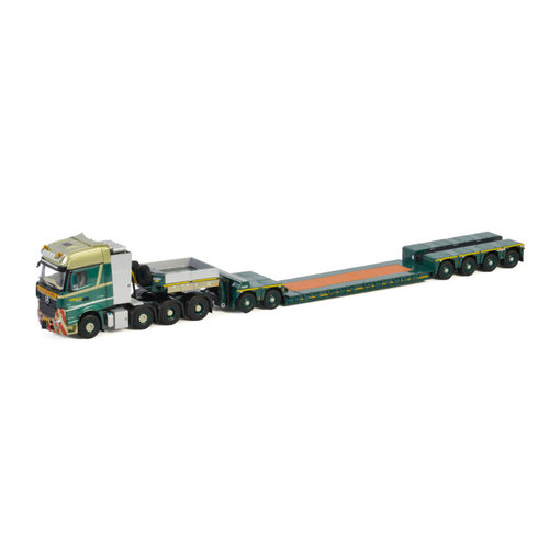 WSI WSI Mercedes Actros MP4 Giga Space 8x4 lowloader 4-axle + 2-axle dolly Bolk WSI WSI Mercedes Actros MP4 Giga Space 8x4 lowloader 4-axle + 2-axle dolly Bolk