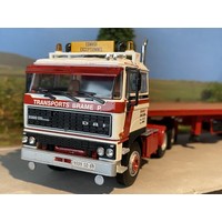 WSI DAF 3300 6x4 flatbed trailer - classic 3 axle P. Brame