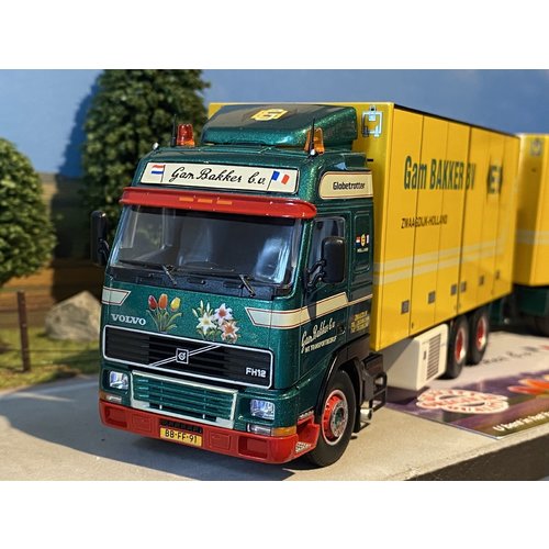 Tekno Tekno Volvo FH12 motorwagen met 2-asssige aanhanger Gam Bakker