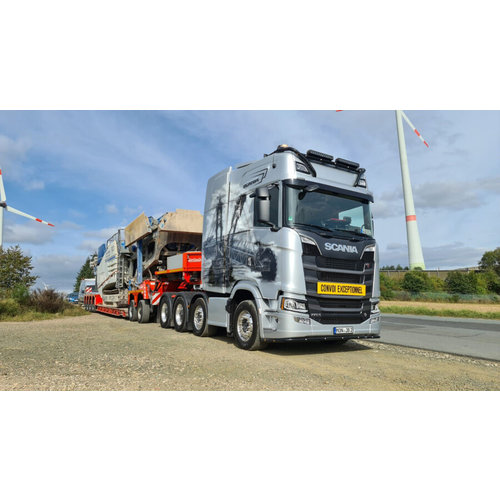 WSI WSI Scania S Highline 8x4 low loader 4-axle + dolly 2-axle Esser Schwertransporte