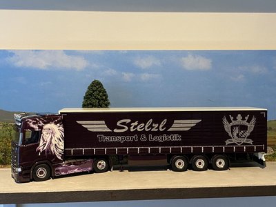 Tekno Tekno Scania Next Gen S650 highline with tautliner semi trailer Stelz