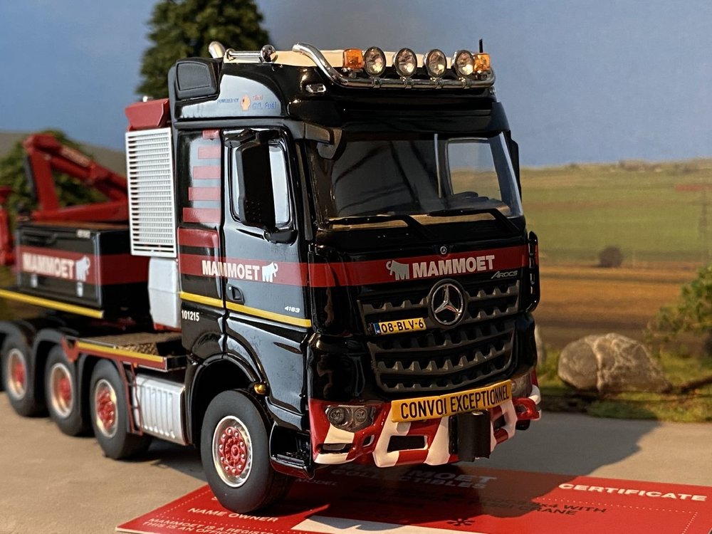 Mammoet store IMC Mercedes Arocs 8x4 + ballast box + fassi kraan Mammoet