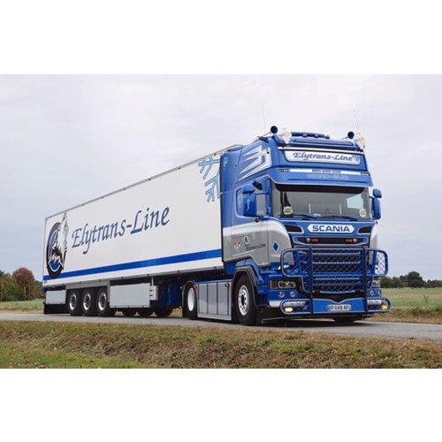Tekno Tekno Scania R-serie Streamline met 3-assige zamac koeloplegger Elytrans Line Tekno Tekno Scania R-serie Streamline met 3-assige zamac koeloplegger Elytrans Line