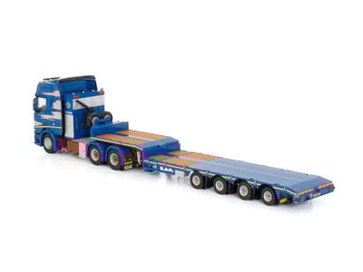 WSI WSI Scania R Highline 6x4 with 4-axle semi lowloader P. Adams