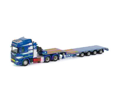 WSI WSI Scania R Highline 6x4 with 4-axle semi lowloader P. Adams