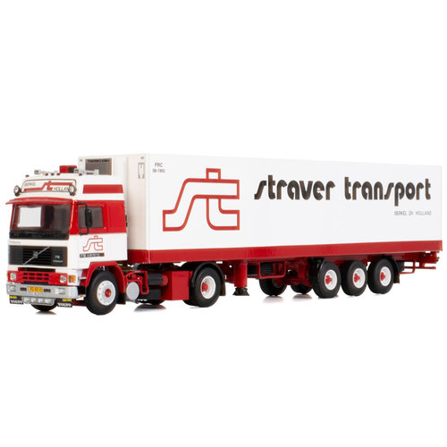 WSI WSI Volvo F12 Globetrotter 4x2 met koeloplegger Straver Transport WSI WSI Volvo F12 Globetrotter 4x2 met koeloplegger Straver Transport