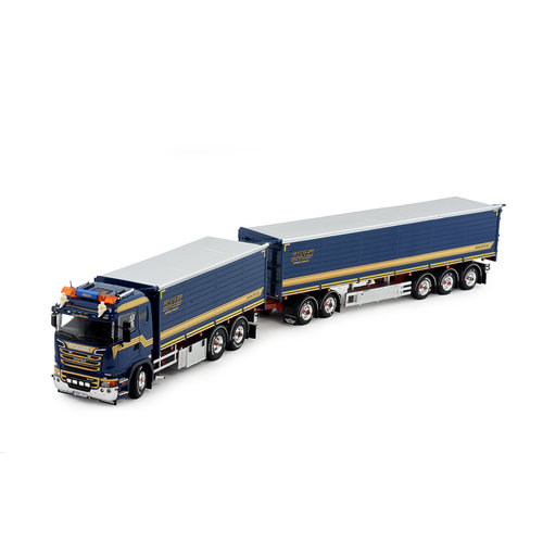 Tekno Tekno Scania R-serie rigid truck with Swedish trailer HNT Tekno Tekno Scania R-serie rigid truck with Swedish trailer HNT