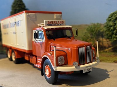 Tekno Tekno Scania Vabis LS76 motorwagen met aanhanger Overland