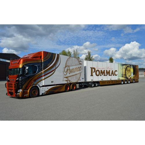 Tekno Tekno Scania Next Gen S-serie Highline motorwagen met resin 17,5m aanhanger Ristimaa Pommac Tekno Tekno Scania Next Gen S-serie Highline motorwagen met resin 17,5m aanhanger Ristimaa Pommac