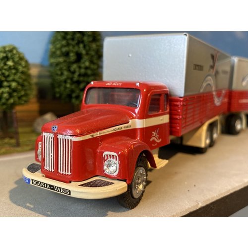 Tekno Tekno Scania Vabis LS76 6x2 rigid truck with trailer Gebr. Vrolijk Tekno Tekno Scania Vabis LS76 6x2 rigid truck with trailer Gebr. Vrolijk