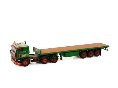 WSI WSI DAF 3300 6x2 with 3-axle classic flatbed trailer Koninklijke SAAN