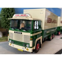 Tekno Scania 140 motorwagen met aanhanger Gebr. de Wilde